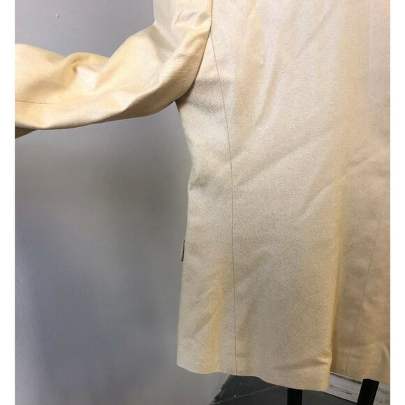 SFI Femme Pour Nordstrom Cream/Ivory Silk Blazer Two-Button Front sz S/M - Picture 6 of 12
